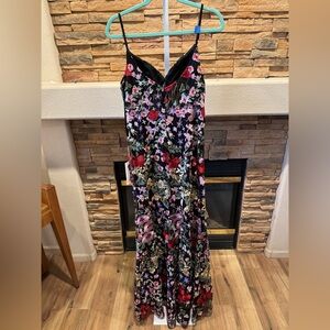 Mac Duggal Multicolor Floral Maxi Dress Size 8